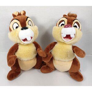 Chip & Dale - 9in. Stuffed/Plush Chipmunks - Disney Parks Set of 2